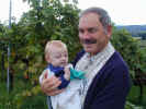 Grandpa Gaston with Nina, 1st Octobre 2000